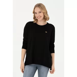U.S. Polo Assn. Kadın Siyah Triko Kazak 50277309-VR046