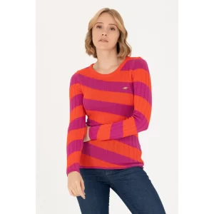 U.S. Polo Assn. Kadın Menekşe Triko Kazak 50270435-VR037