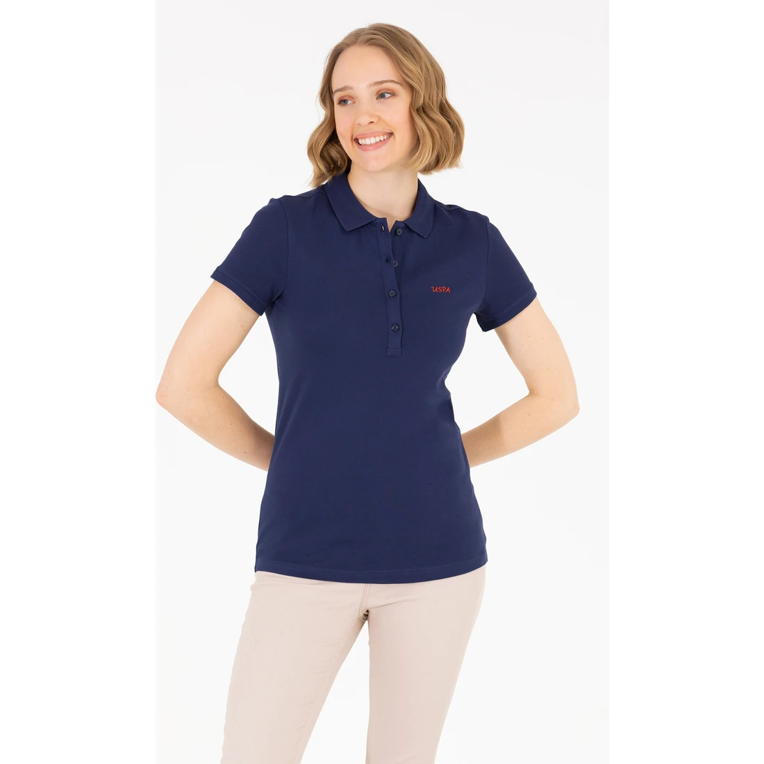 U.S. Polo Assn. Kadın Lacivert Basic Tişört 50266348-VR033
