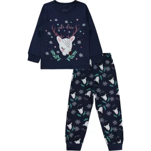 Civil Çocuk Desenli Pijama Takımı, Lacivert