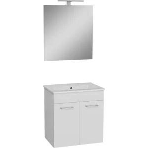 VitrA Ardea 67074 Banyo Dolabı Seti Kapaklı 60 cm Parlak Beyaz